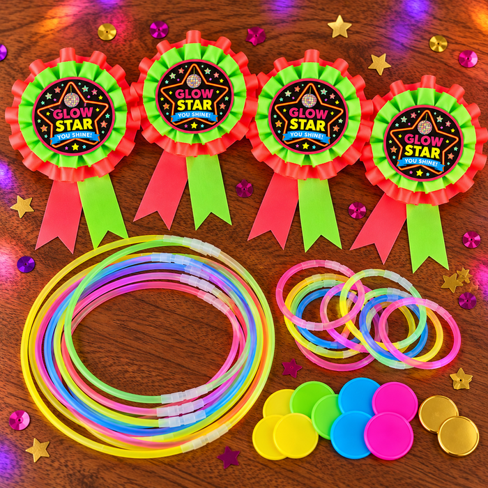 Glow Disco Guest Pack supplies for up to four additional children