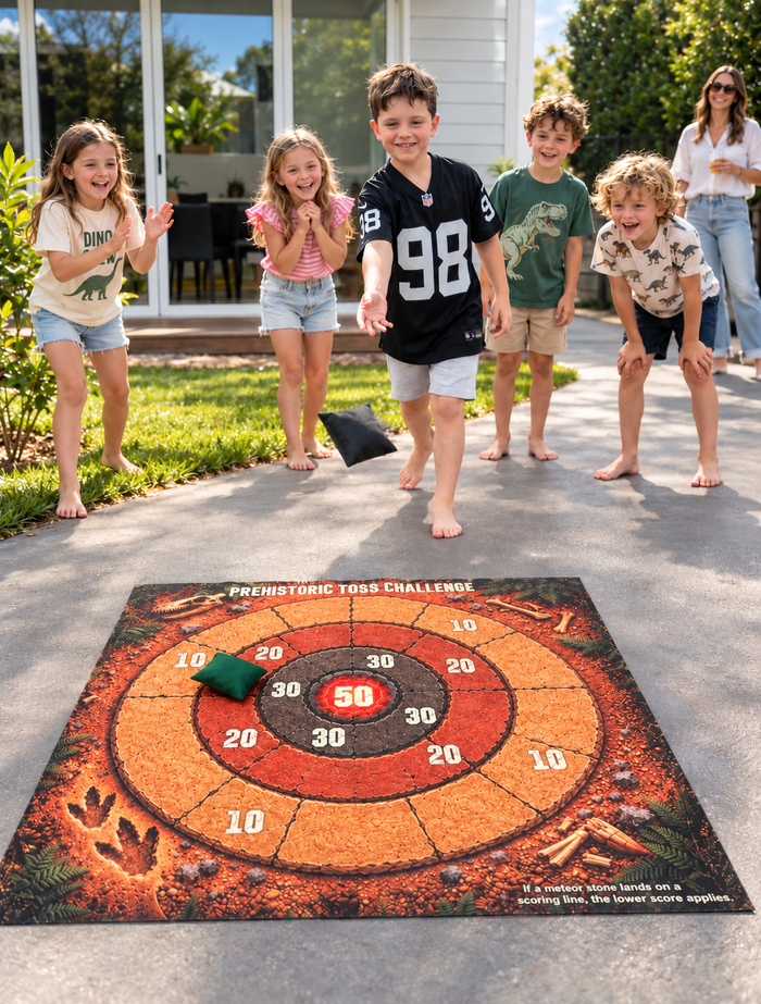 Dinosaur Discovery Party Box games in action