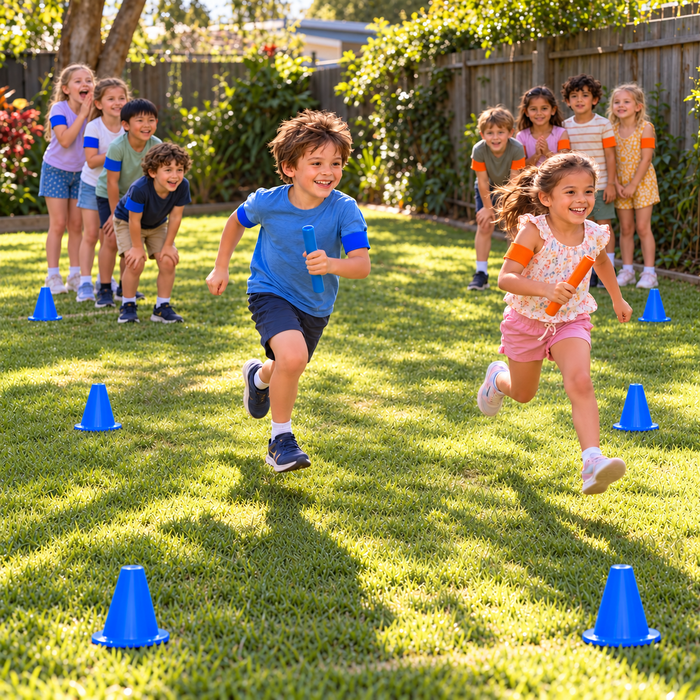 Mini Olympics Party Box games in action