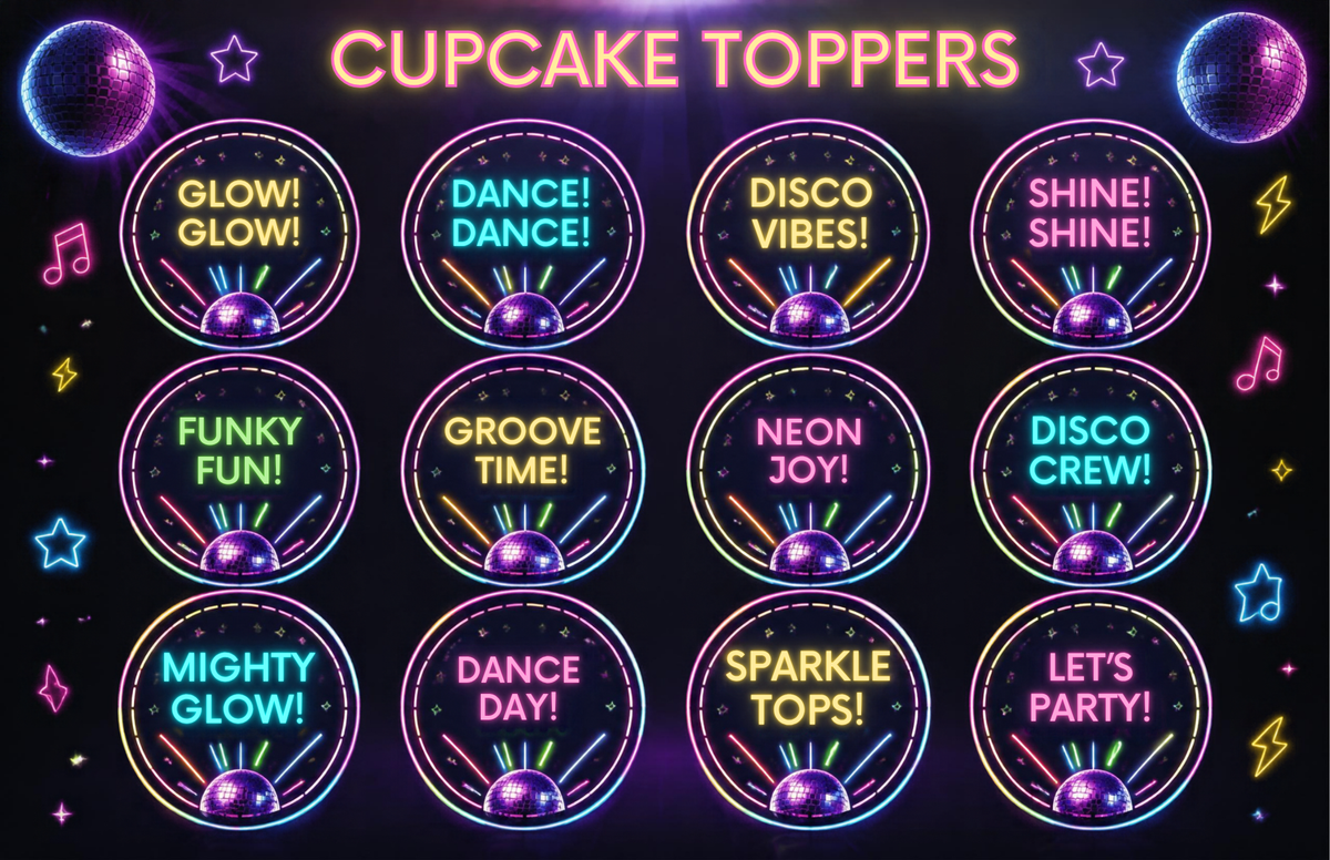 Glow Disco Birthday Party Celebration Pack