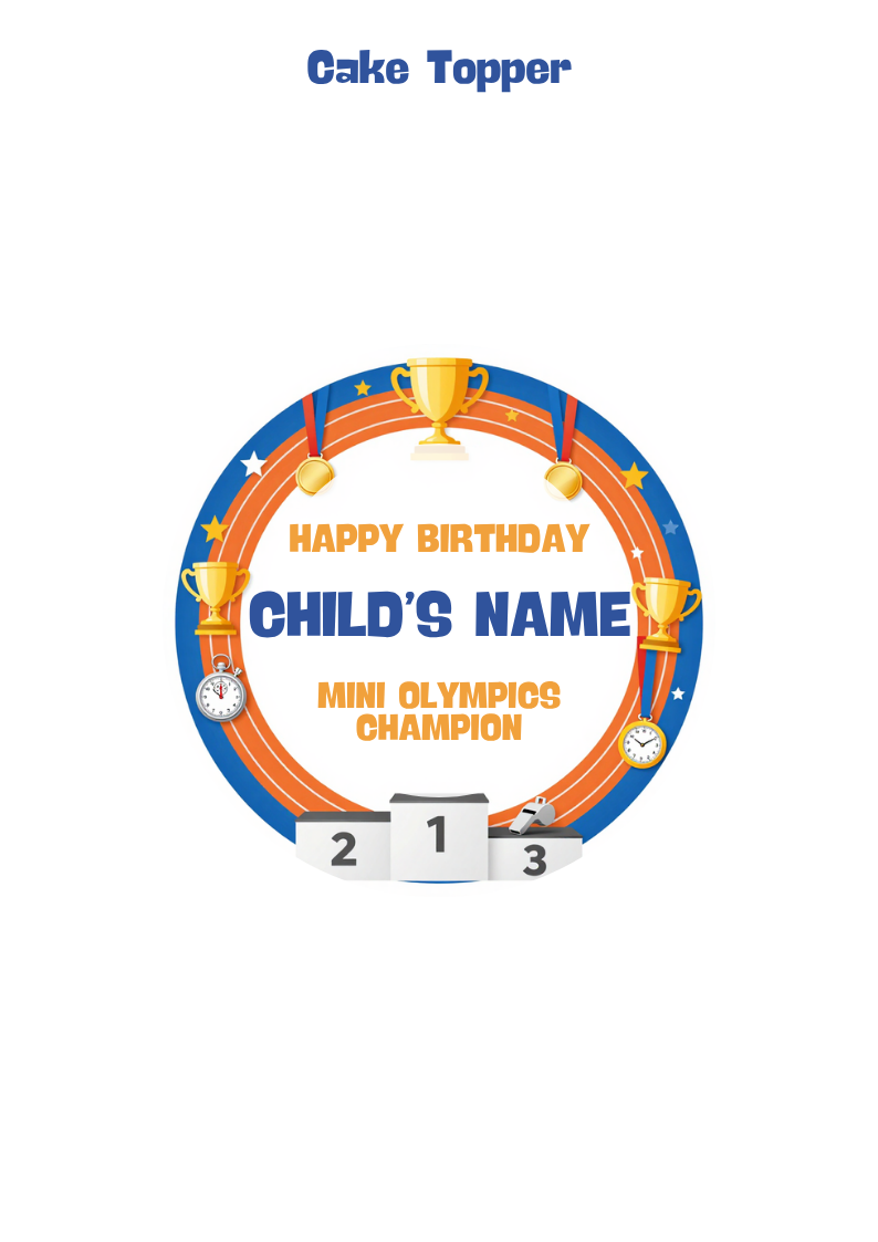 Mini Olympics Birthday Party Celebration Pack