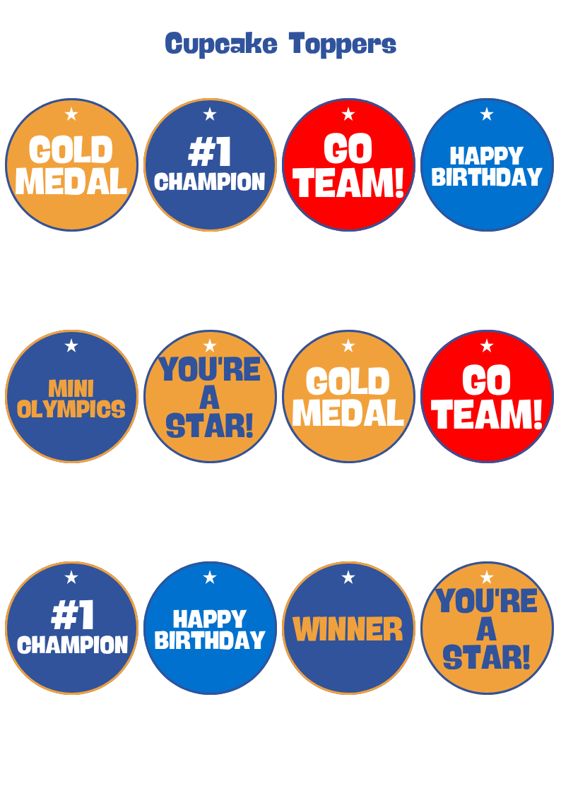 Mini Olympics Birthday Party Celebration Pack