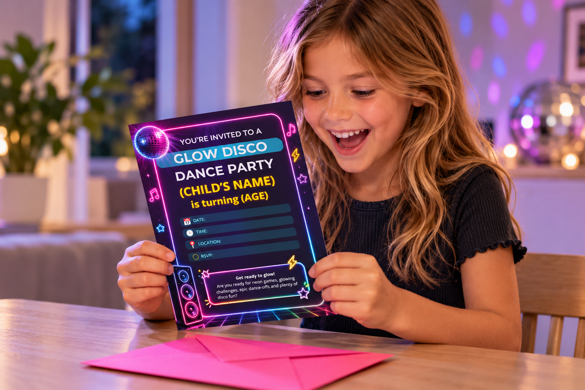 Glow Disco Birthday Party Celebration Pack