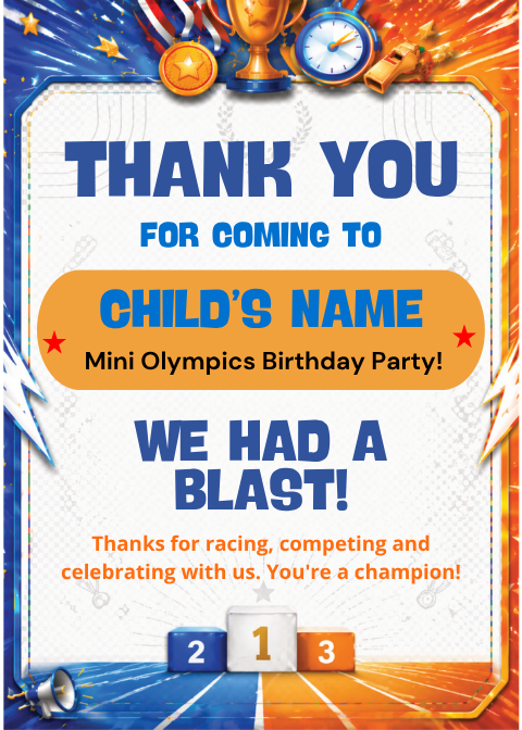 Mini Olympics Birthday Party Celebration Pack