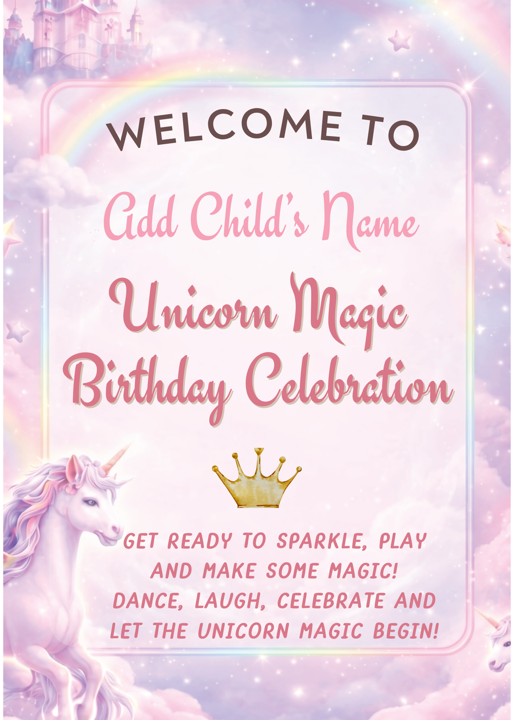 Unicorn Magic Birthday Party Celebration Pack
